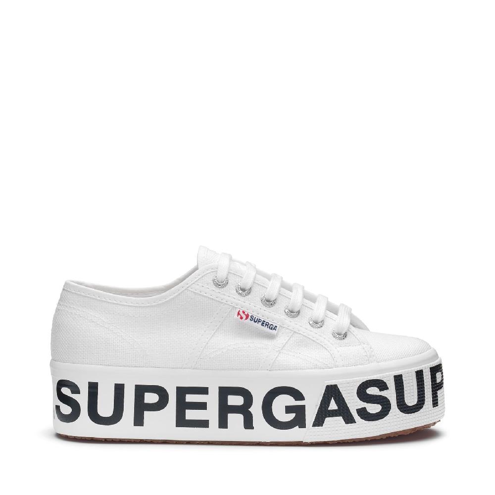 Superga 2790 PLATFORM LETTERINGWHITE