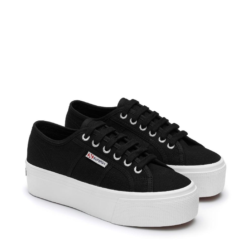 Superga 2790 PLATFORMBLACK-FWHITE