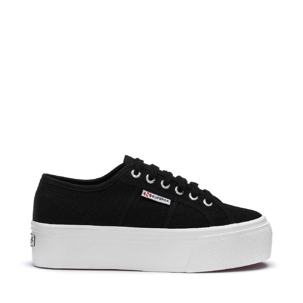 Superga 2790 PLATFORMBLACK-FWHITE