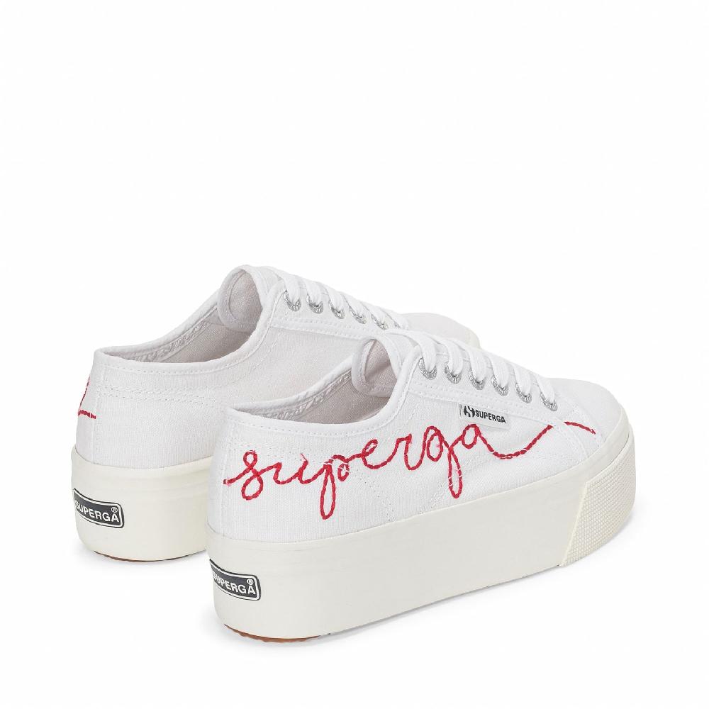 Superga 2790 RED EMBROIDERYWHITE-RED FLAME FAVORIO