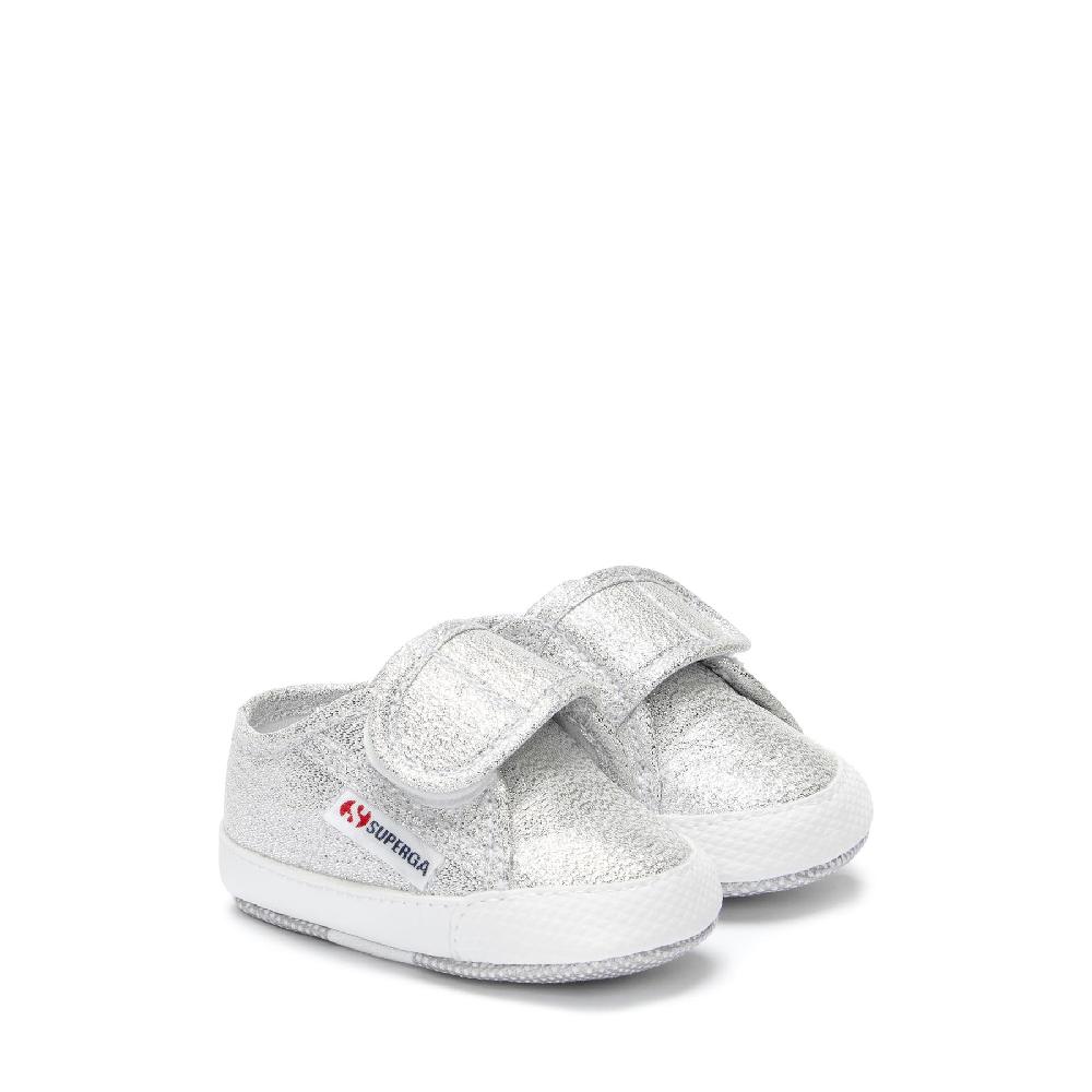 Superga 4006 BABY STRAP LAMEGREY SILVER