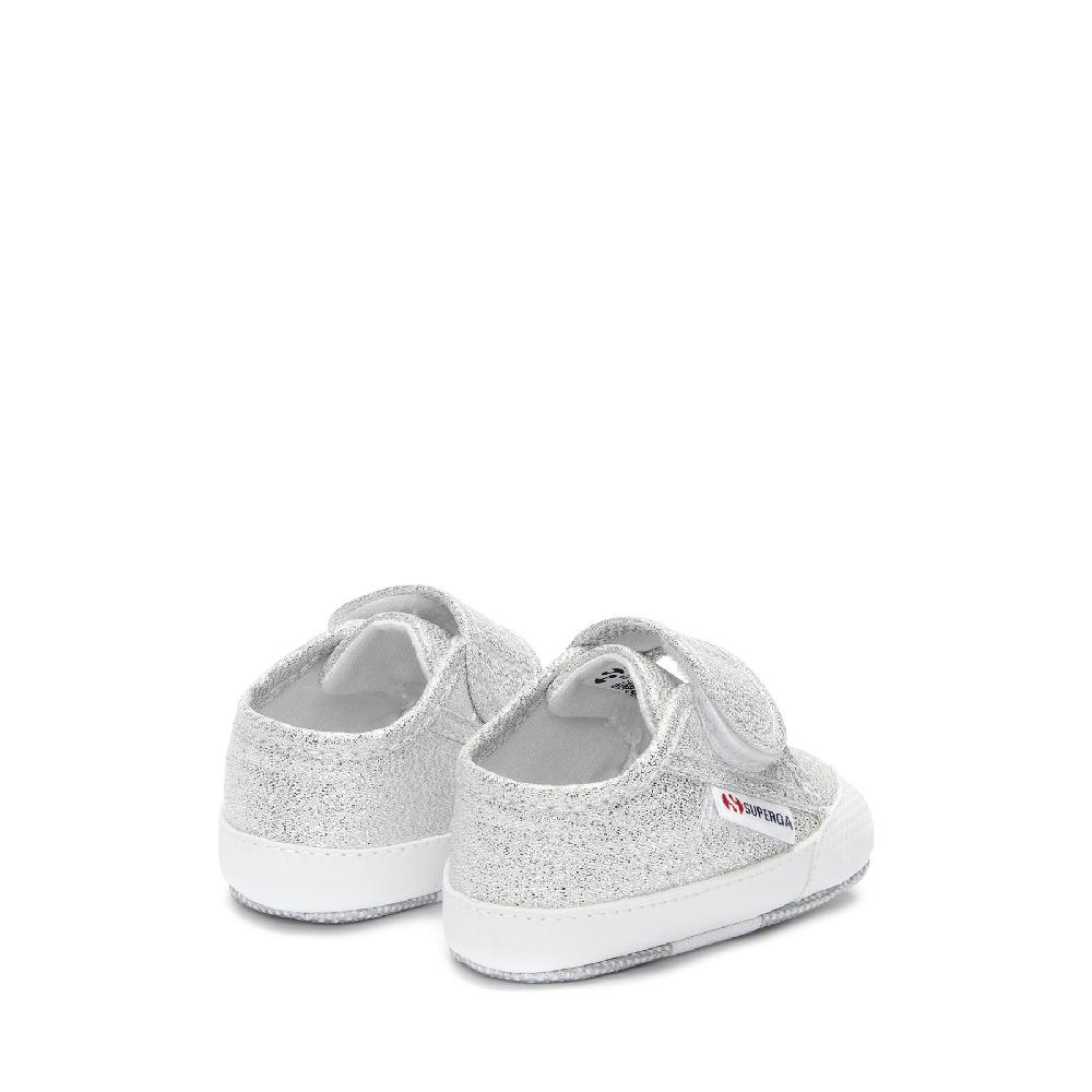 Superga 4006 BABY STRAP LAMEGREY SILVER