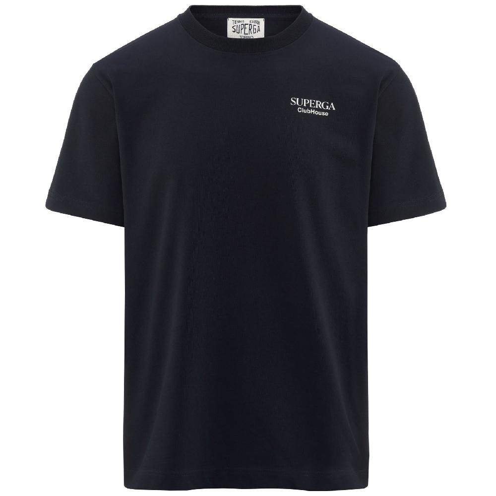 Superga T-SHIRT SUPERGA CLUBHOUSENAVY-WHITE AVORIO