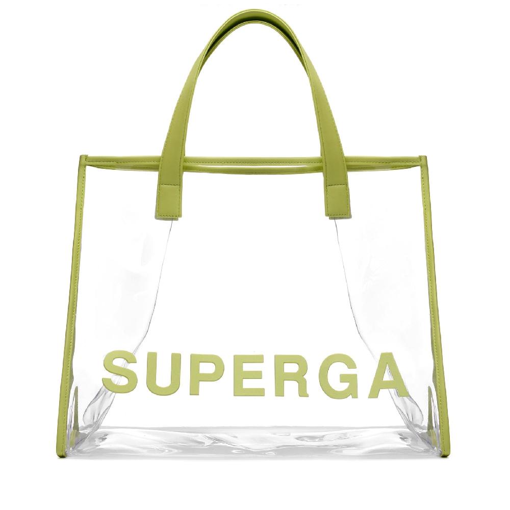 Superga TRANSPARENT SHOPPING BAGGREEN SUNNY LIME