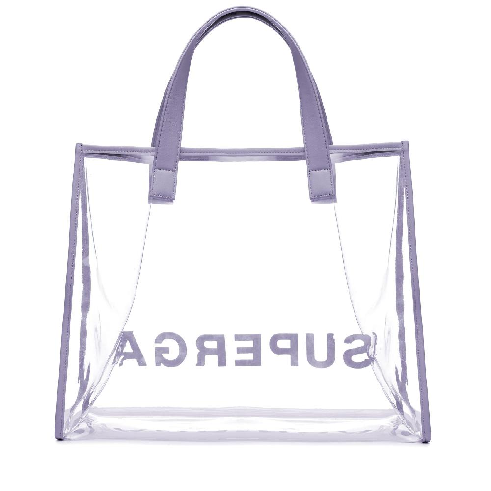 Superga TRANSPARENT SHOPPING BAGGREY LILLA