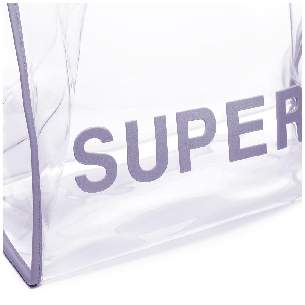 Superga TRANSPARENT SHOPPING BAGGREY LILLA
