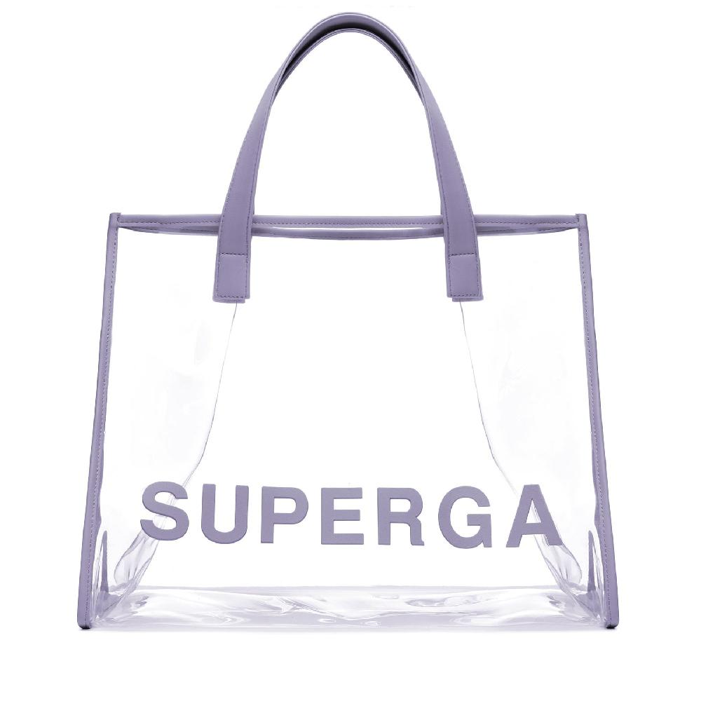 Superga TRANSPARENT SHOPPING BAGGREY LILLA