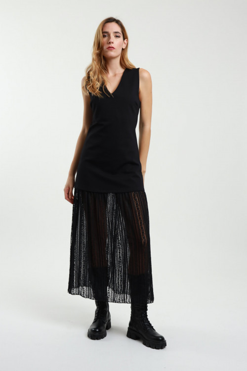 Susy Mix Abito con Gonna in Pizzo