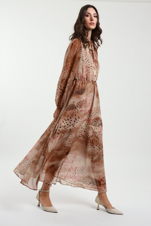 Susy Mix Abito In Fantasia Con Fiocco