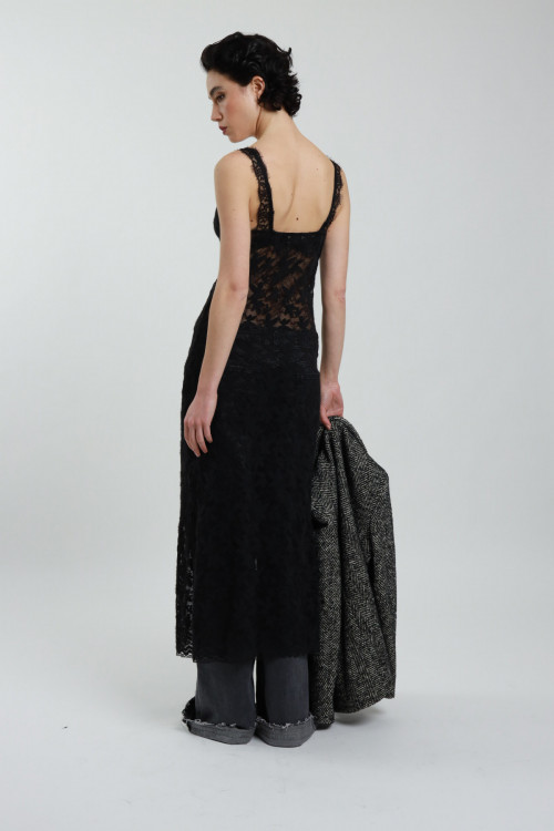 Susy Mix Abito Sottoveste In Pizzo