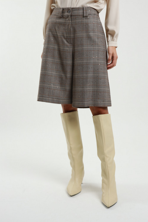 Susy Mix Bermuda Check Con Paillettes