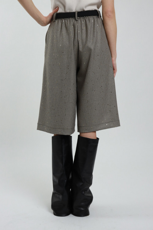 Susy Mix Bermuda Pied De Poule Micro Paillettes