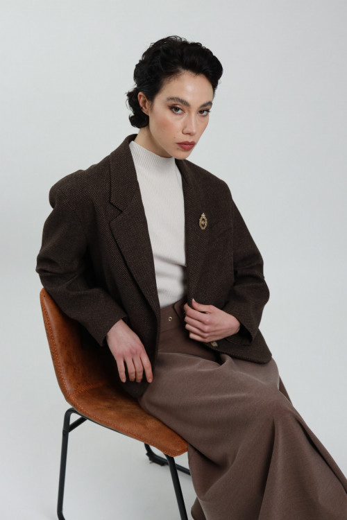 Susy Mix Blazer Over con Spilla