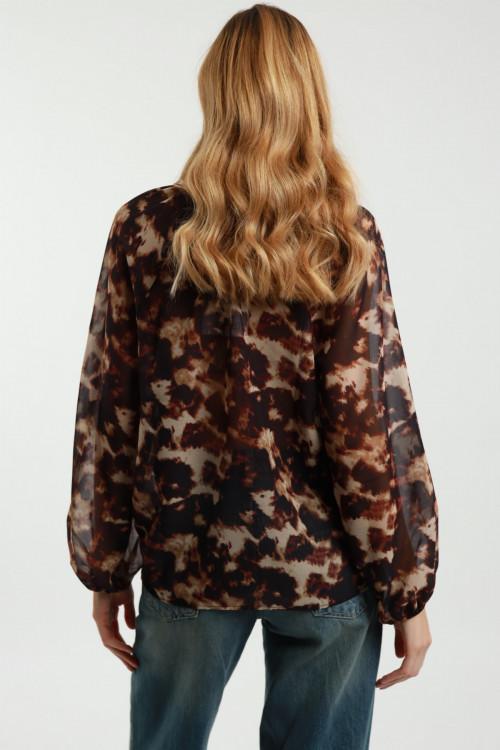 Susy Mix Blusa Girocollo Con Nastrino