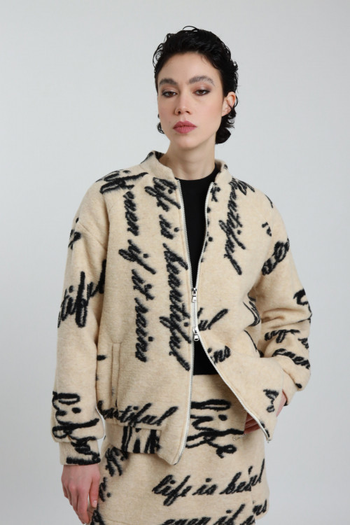 Susy Mix Bomber In Lana Cotta