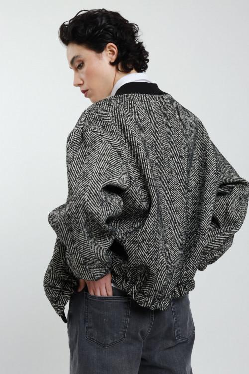 Susy Mix Bomber Spinato Con Spille