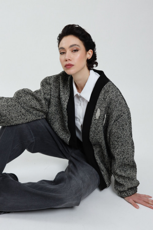 Susy Mix Bomber Spinato con Spille