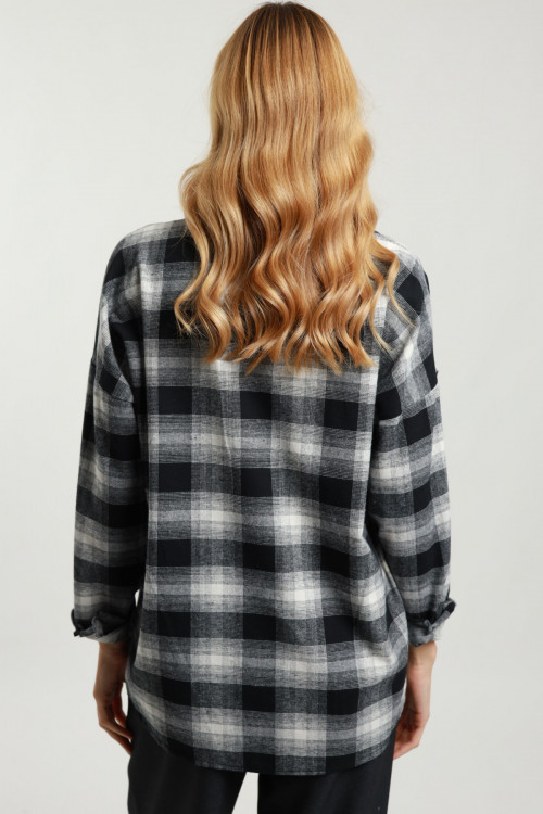 Susy Mix Camicia Check Con Fiori