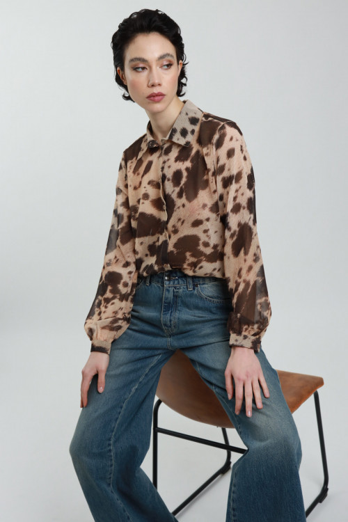 Susy Mix Camicia Fantasia Animalier