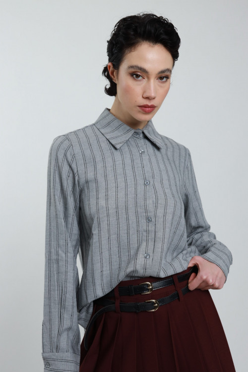 Susy Mix Camicia Gessata Over