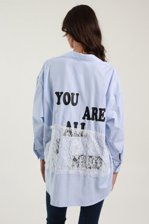 Susy Mix Camicia Gessata 'You Are All I Need'