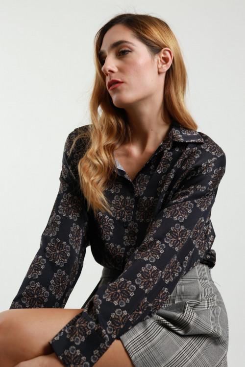 Susy Mix Camicia Over Damascata