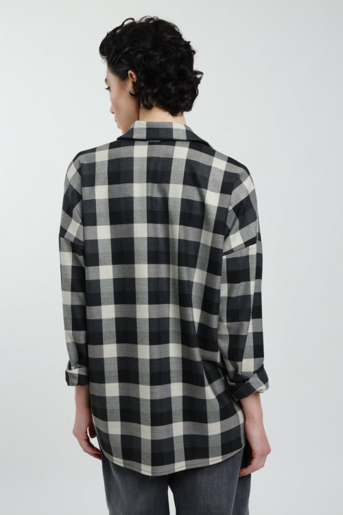 Susy Mix Camicia Quadri Con Fiori