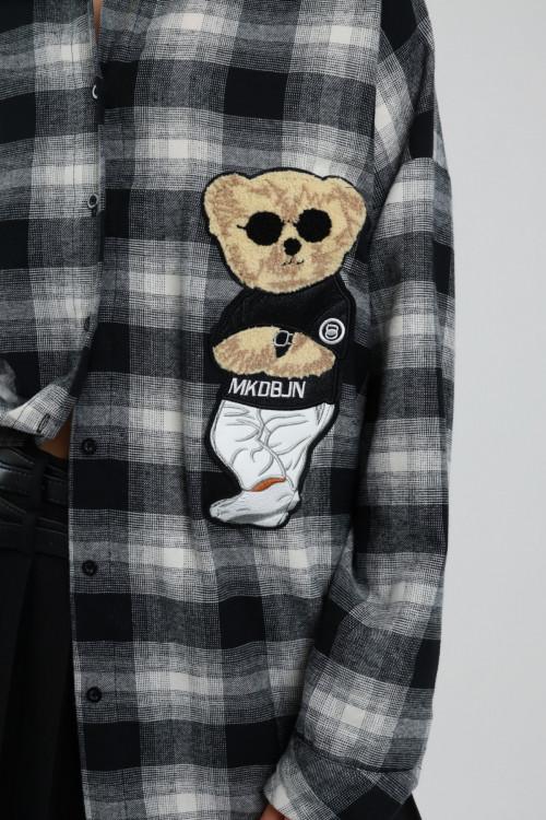 Susy Mix Camicia Quadri Con Orso