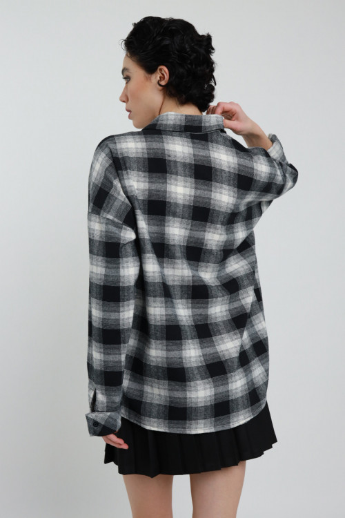 Susy Mix Camicia Quadri Con Orso