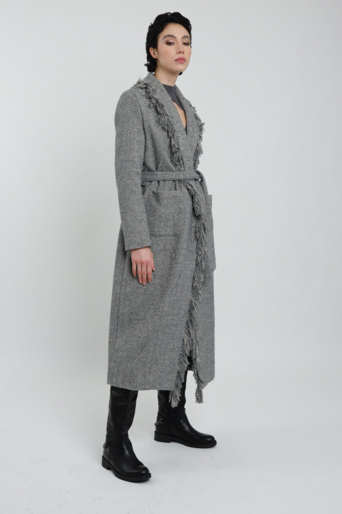 Susy Mix Cappotto Con Frange