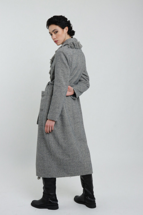 Susy Mix Cappotto Con Frange