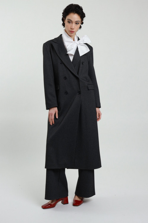 Susy Mix Cappotto Gessato