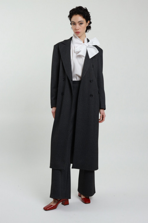 Susy Mix Cappotto Gessato