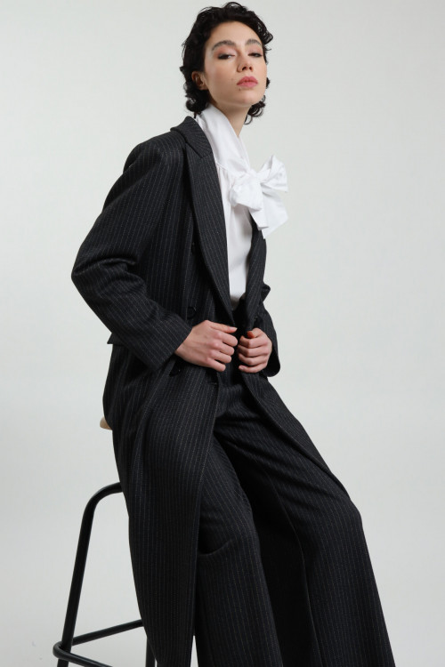 Susy Mix Cappotto Gessato