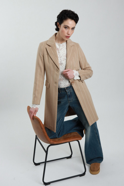 Susy Mix Cappotto Gessato