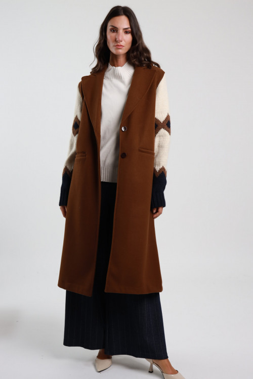 Susy Mix Cappotto Maniche Maglia