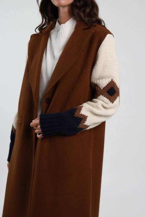 Susy Mix Cappotto Maniche Maglia