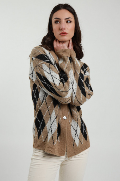 Susy Mix Cardigan A Rombi