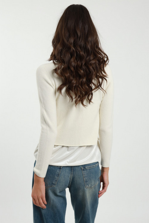 Susy Mix Cardigan Crop Con Laccetto