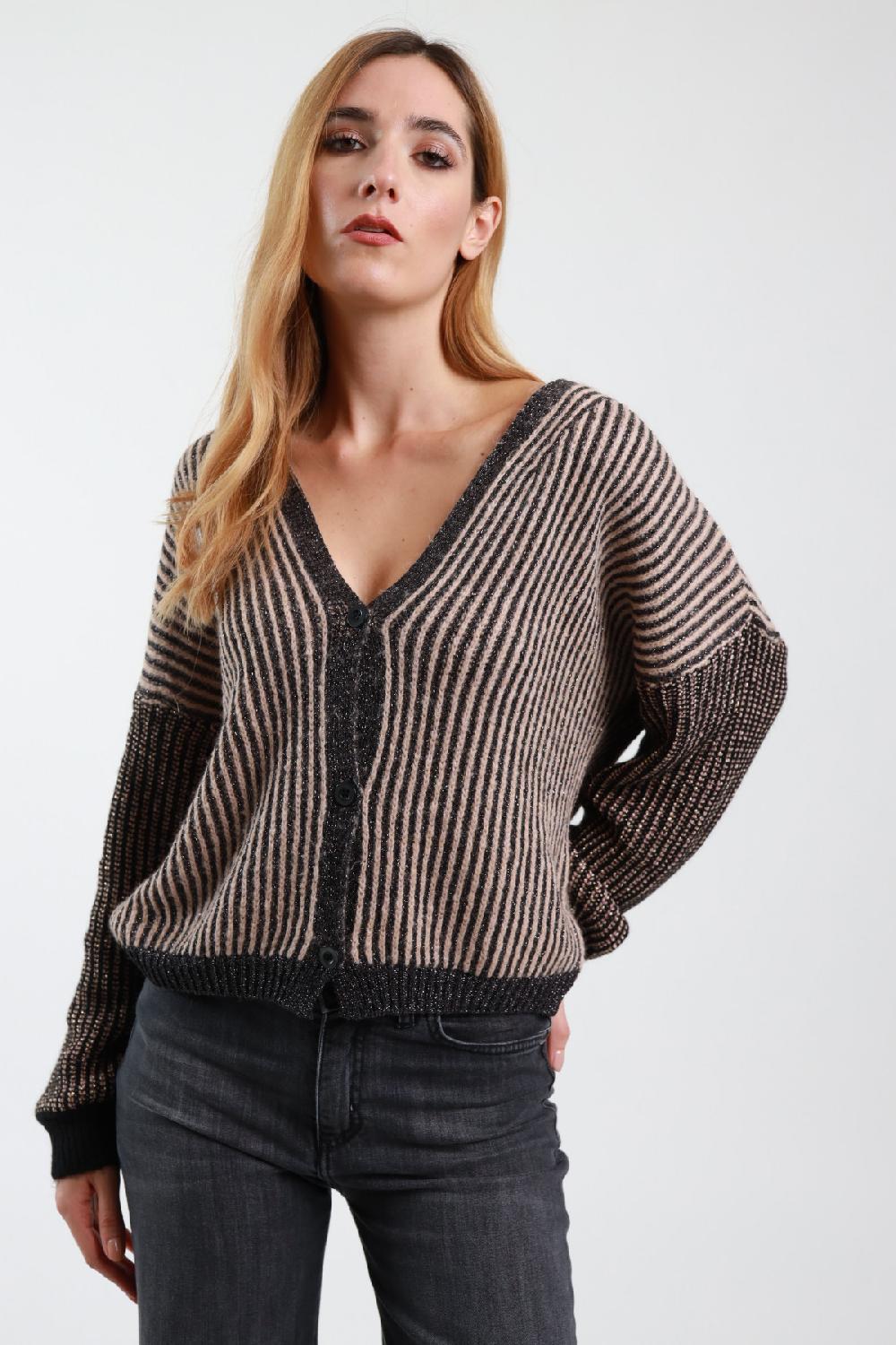 Susy Mix Cardigan in Maglia Lurex