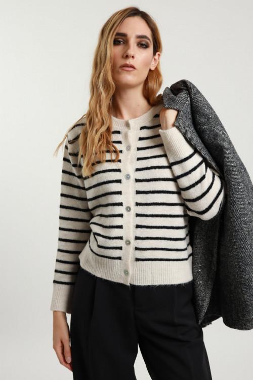 Susy Mix Cardigan Righe