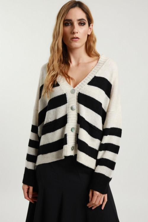 Susy Mix Cardigan Righe
