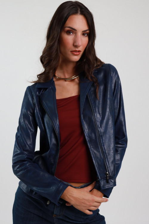 Susy Mix Chiodo Ecopelle Invecchiata