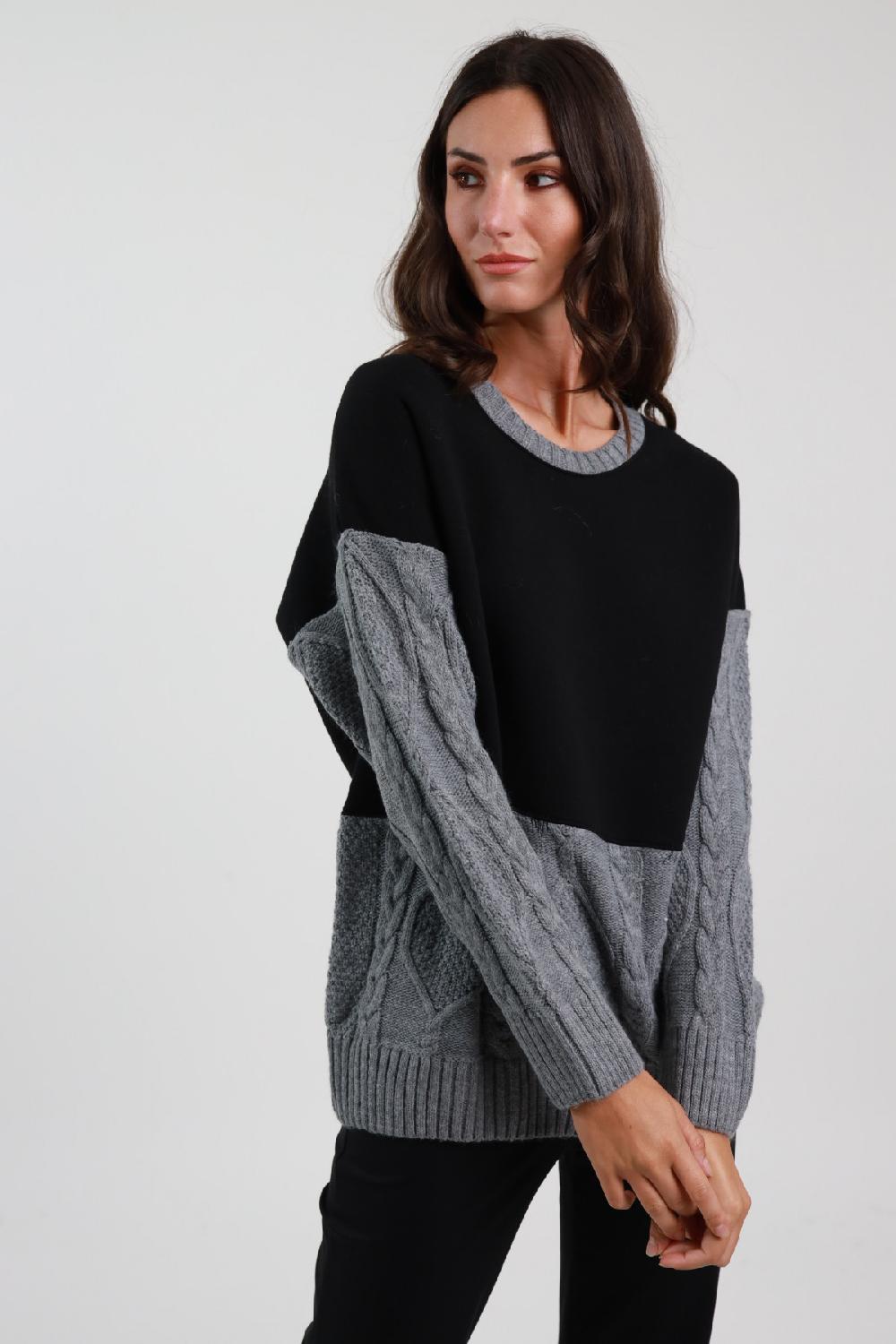 Susy Mix Felpa e Maglia Bicolor