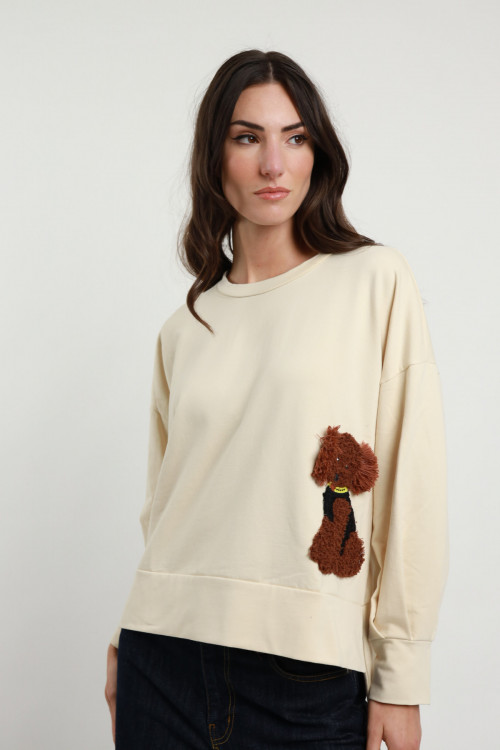 Susy Mix Felpa Girocollo "Cagnolino"