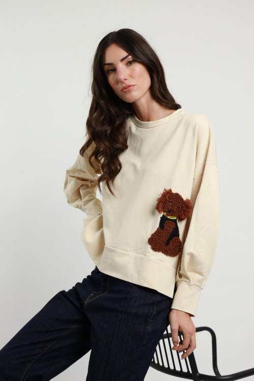 Susy Mix Felpa Girocollo "Cagnolino"