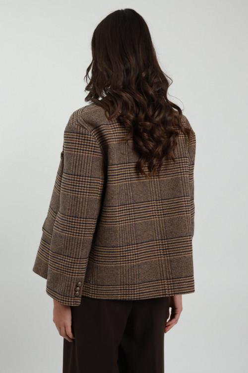 Susy Mix Giacca Check Doppio Petto