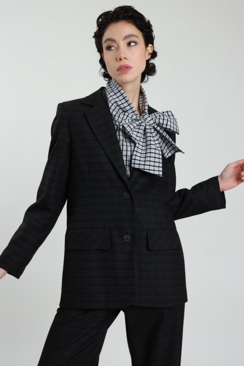 Susy Mix Giacca Check Lurex