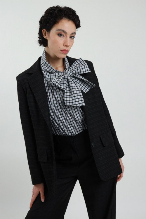 Susy Mix Giacca Check Lurex