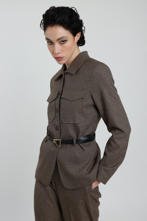 Susy Mix Giacca Check Pied De Poule